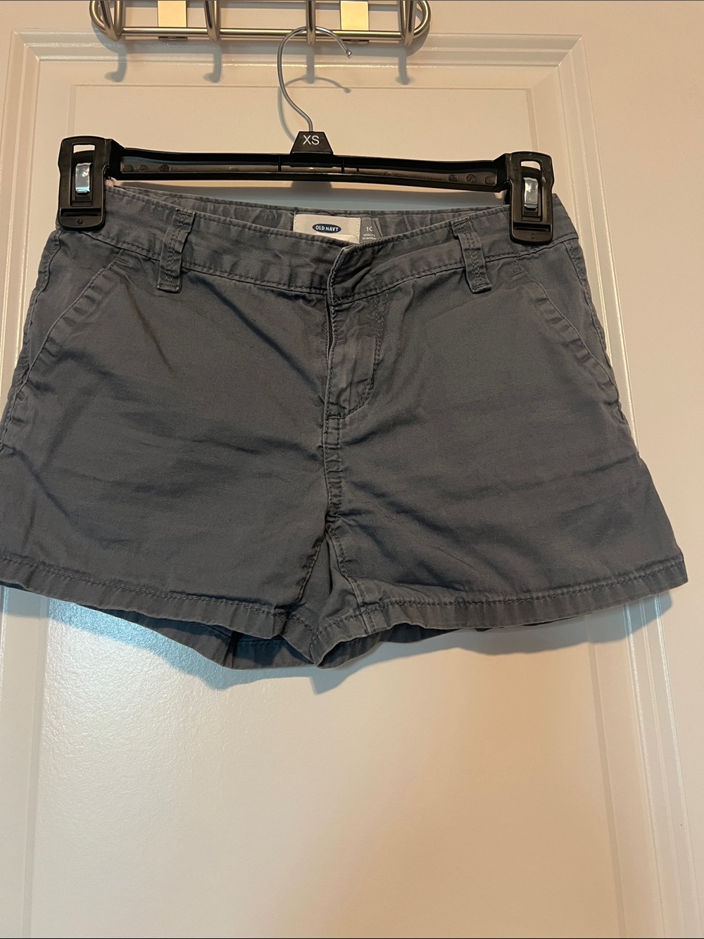 Old Navy Women's Charcoal Gray Casual Cotton Bermuda Shorts